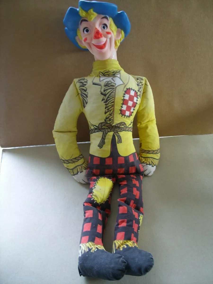 Wizard Of OZ Scarecrow R.P. Co Rubber Head Plush Cloth Doll Vintage 21''