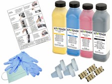  XEROX Phaser 6015V/NI - 4 x Kits de recharge toner compatibles Noir, Cyan, Jaun