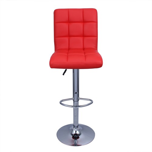 red hydraulic bar stool