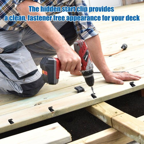 36/72 PCS Composite Decking Clips, Hidden Starter Fastener Board Clip√ - Picture 7 of 12