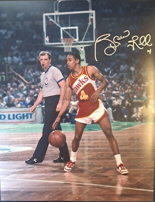 Spud Webb Atlanta Hawks Signed 11x14 Pic Autograph Photo