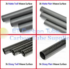 3K Carbon Fiber Tube OD 10 11 12 13 14 15 16 17 18 19 20mm x 500mm Bars / Shaft