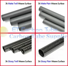 3K Carbon Fiber Tube OD 10 11 12 13 14 15 16 17 18 19 20mm x 500mm Bars / Shaft