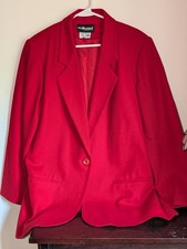 Sag Harbor Red Wool Blazer. No wear seen.Pit - 19"Length - 30"