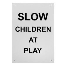 Slow Children At Play Sign, 8.5 x 11 in" OSHA Compliant Child Safety Sign