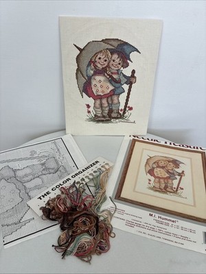 Finished Cross Stitch Piece Hummel SUNNY WEATHER Vintage Needle Treasures