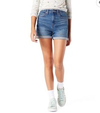 Levi Strauss Co Womens 18 Denim Heritage High Rise Shorts Blue Signature
