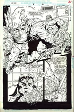 1993 EPIC Marvel Comics LAWDOG #6 pg. 21 Action KICK Original Art FLINT HENRY