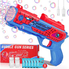 Rechargeable Bubble Gun for Kids, Toys for Boys 3-4, 4-6, Bubble Machine for Kid