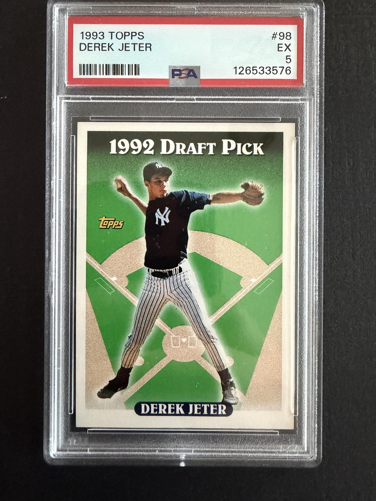 1993 Topps #98 Derek Jeter PSA 5 view 1