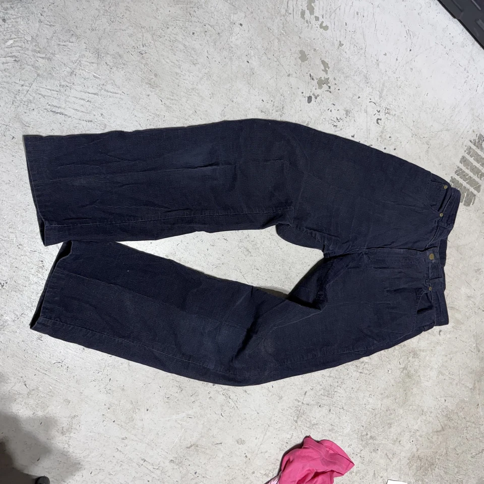 Lee Riders Navy Corduroy Straight Leg Pants Size 29 Vintage 80s - Image 2 of 4