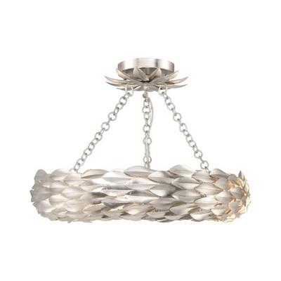 Crystorama Lighting Group 535_CEILING Broche 18''W 6 Light - Silver