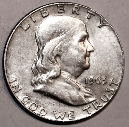 1963-D Franklin Half Dollar - 90% Silver - AU - #0300EB