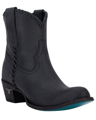 Lane Women's Plain Jane Matte Booties - Round Toe Black 6 1/2 M