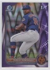 2022 Bowman Chrome Prospects Purple RayWave Refractor /250 Robert Dominguez 6k2