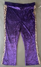     Party Pants Cheetah Leopard Print Bright Purple Felt Soft Wild Animal Pants