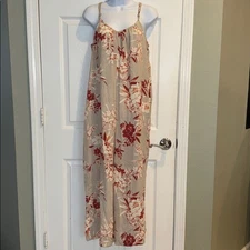 Doe & Rae Tan/Rusty Orange Adjustable Strap Jumper Size Small