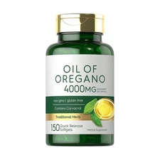 Oil of Oregano 4000 mg 150 Softgel Capsules Contains Carvacrol
