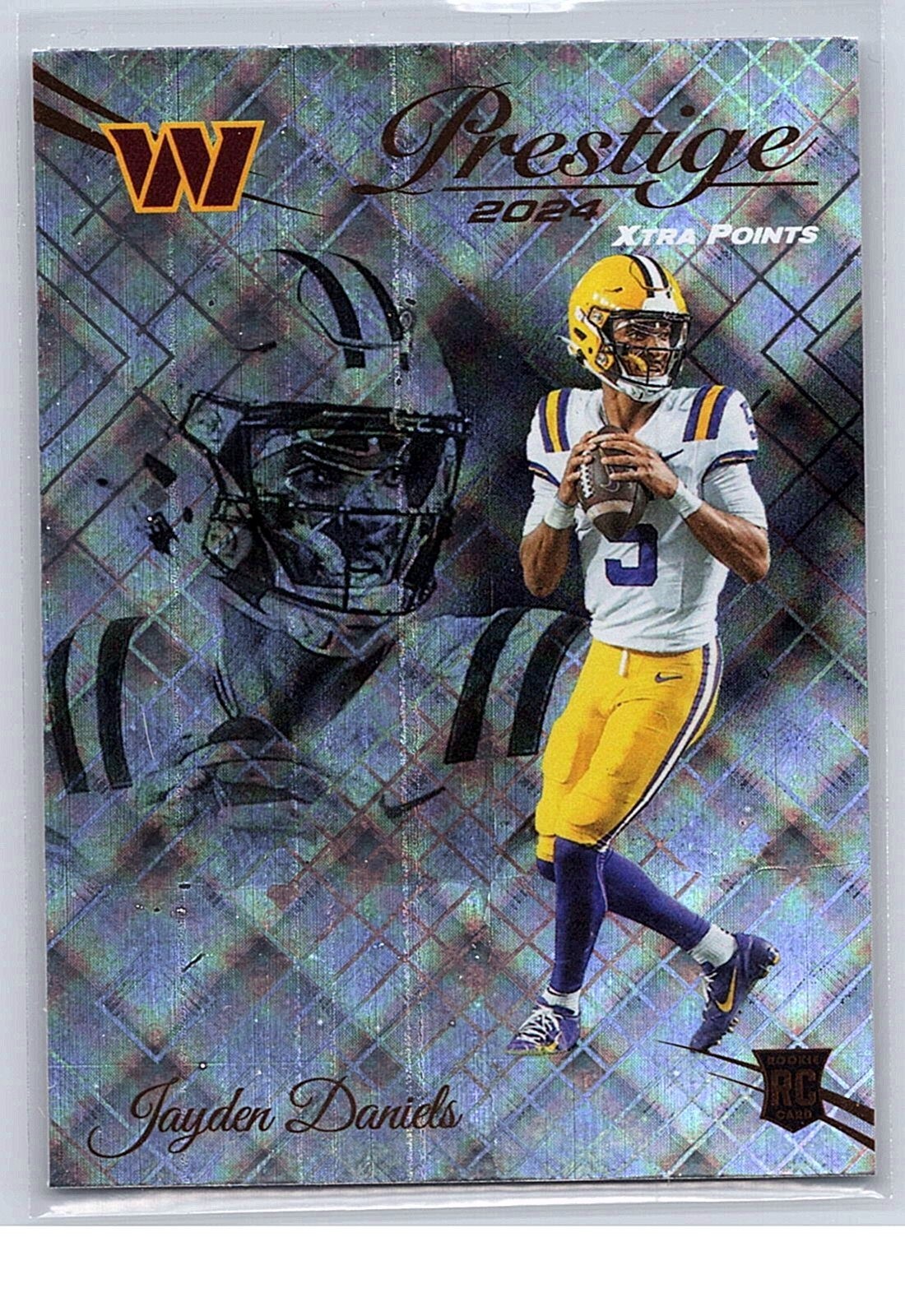 🔥 2024 Prestige Xtra Points Diamond #302 Jayden Daniels RC Commanders 🔥