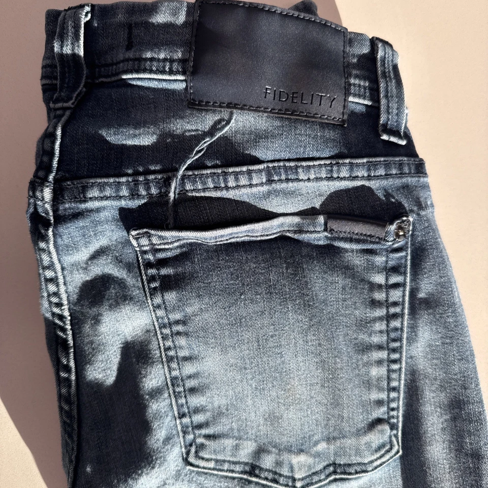 Fidelity Men's Jimmy Jeans Dark Blue Stretch Slim Fit Denim Pant 34x32 - Image 3 of 4