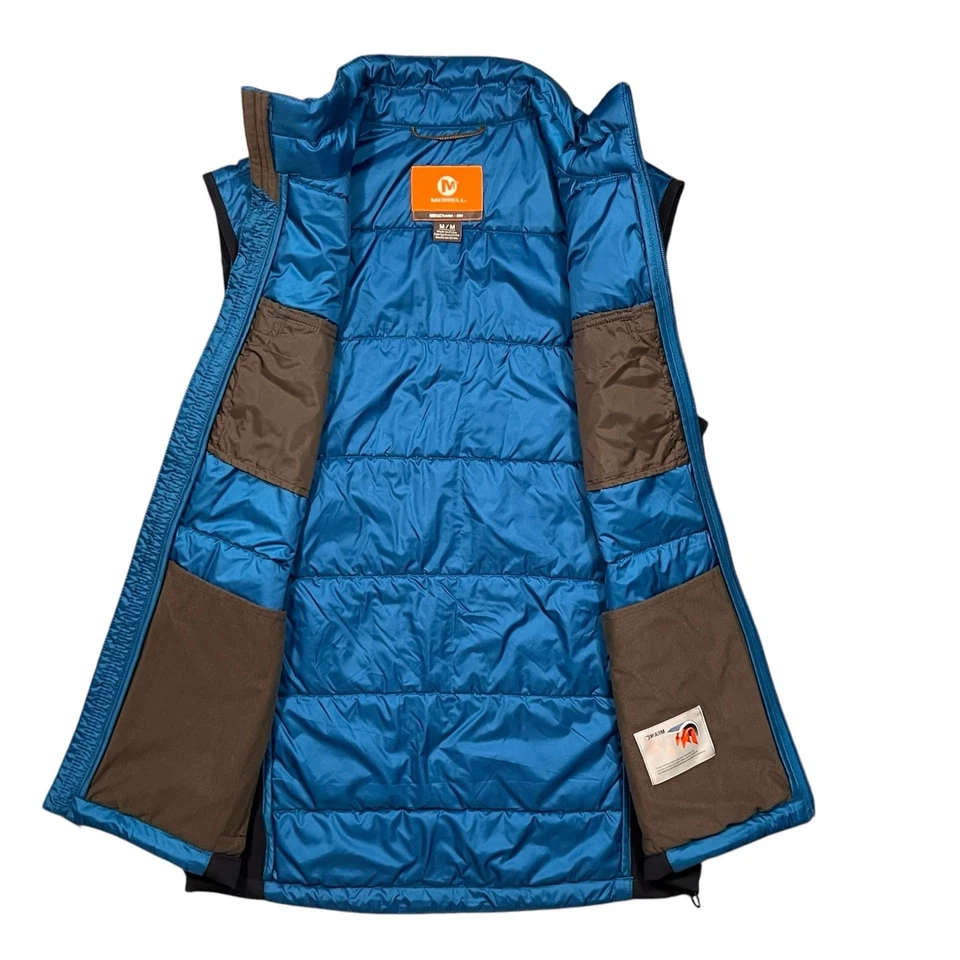 Merrell Select Warm + Dry Blue Black Insulated Water Repellent Vest Mens Medium - Image 3 of 4