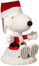 Kurt S. Adler Peanuts Christmas Tree Topper, Santa Snoopy, 8in