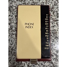 1970s Phone Index Metal With Slide Unused