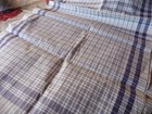 ANCIEN COUPON POUR MOUCHOIRS DE GRAND PERE BLEU X BLANC 240 X 42 CM