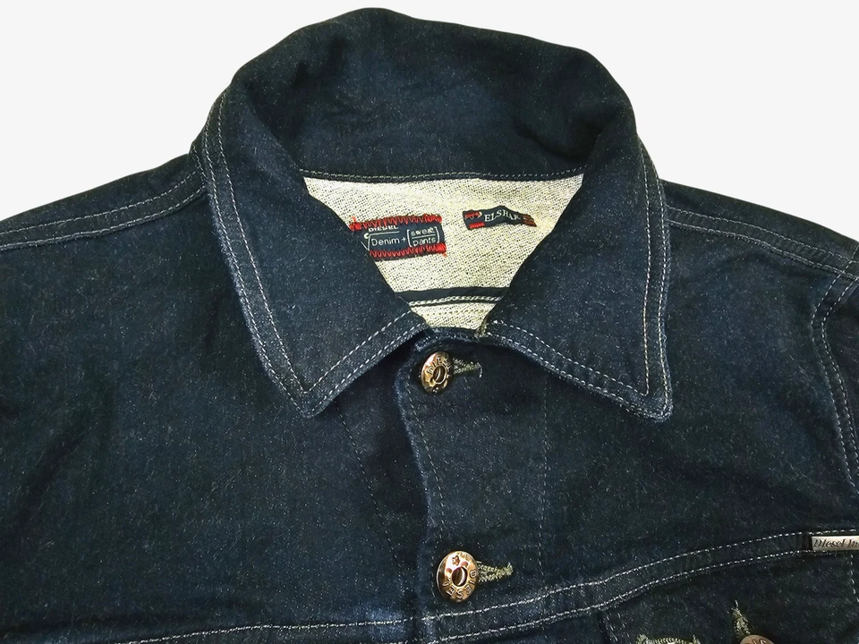 LO ÚLTIMO Para hombres DIESEL @ ELSHAR-NE 600V PANTALONES DEPORTIVOS OSCUROS Chaqueta Jeans M (*Ajuste S) Foto 3 de 4