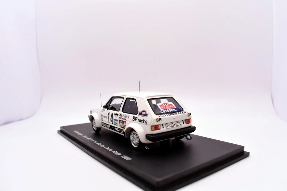 Modellino auto rally scala 1:43 volkswagen vw golf mk1 spark modellismo statico - Immagine 4 di 4