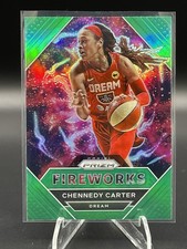 2021 Panini Prizm WNBA Fireworks Green #1 Chennedy Carter Chicago Sky Dream