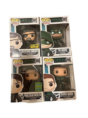 Funko Pop Deathstroke Unmasked, The Arrow, Malcolm Merlyn, Oliver Queen