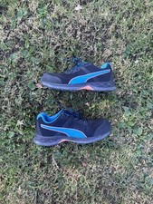 Puma Sneakers Composite Toe Work Shoe Size 8.5 Womens Black / Blue