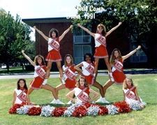 Vintage Girls Cheerleading / Spirit / Cheer Team with Pom, Poms / 1991-Original