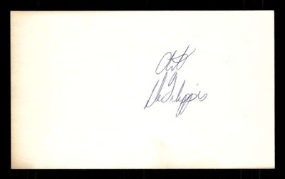 3x5 Index Card minor leaguer  Art Defilippis signed autograph Stamford, CT  SDF 