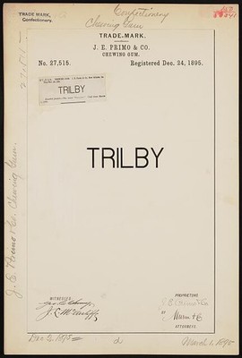 Photo:J. E. Primo & Co. for Trilby brand Chewing Gum