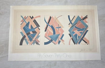 Rare William T. Williams Fifty Seven Thirty One, 1971 Signed Offset Lithograph