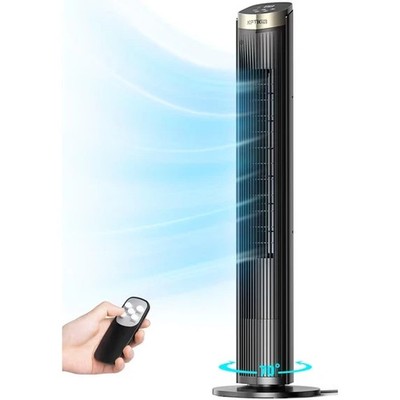 40-Inch Oscillating Tower Fan with Remote 5 Speeds, 3 Modes Bladeless Floor Fan