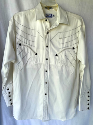 VTG RETRO..PANHANDLE SLIM..WESTERN..DIAMOND SNAP..EMBROIDERED..SHIRT..MEN M