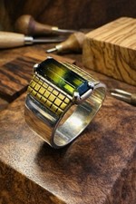 Handcrafted Green Tourmaline Ring in 925 Sterling Silver   UK / S | 10.30g