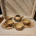 Snow White Ohio Art Tin Litho Tea Set 1937 Walt Disney Seven Dwarfs 7 Pieces