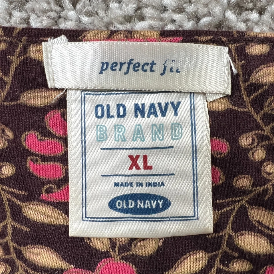 Old Navy Tank Top Womens XL Brown Y2K Hippy Boho Embellished Beaded Fairy Surf - Image 3 of 4