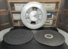 Platter and mat from Garrard DD75 turntable plus Black Magic anti-static pad