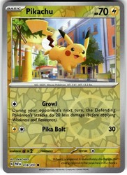 Pikachu 018/091 Paldean Fates Reverse Holo