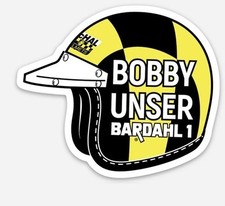 BARDAHL Bobby Unser McHal Helmets Retro Racing Vinyl Sticker Decal