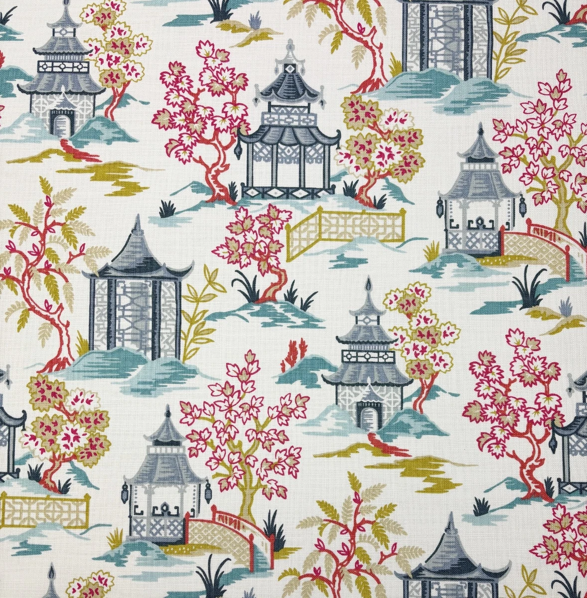 Chinoiserie Toile Fabric In Fabric for sale | eBay