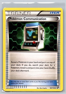 Pokemon Communication 99/114 Black and White Trainer Item Search Pokemon TCG