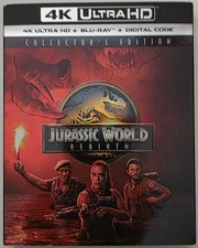 JURASSIC WORLD: REBIRTH 4K ULTRA HD BLU RAY 2 DISCS  SLIPCOVER FREE USA SHIP