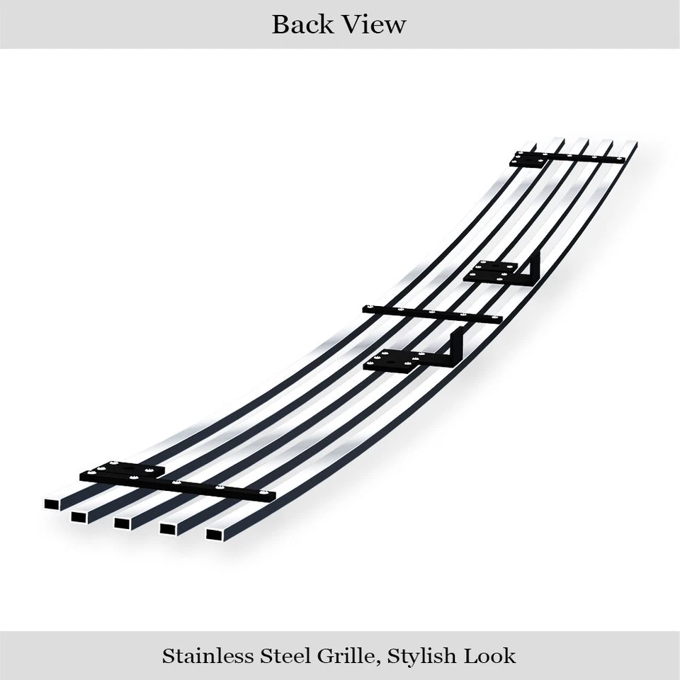 Parachoques piloto de acero inoxidable cromado para Honda 2006-2008 parrilla inserción Foto 3 de 4