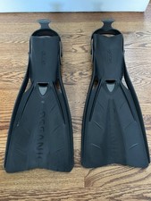 Oceanic Accel Open Heel Diving Fins, Black, Regular 10/12